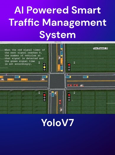AI Powered Smart Traffic Management System YoloV7 #ai #python #computervision #programming #machinelearning