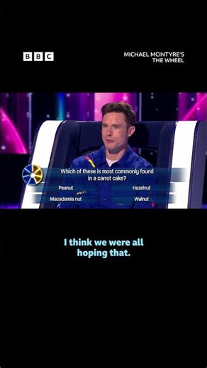 Ed Gamble crosses his fingers for answer on the Wheel