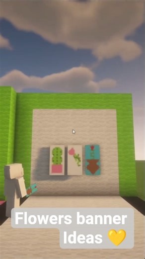 Flowers Banner Minecraft || WASP Life hacks|| #Shorts