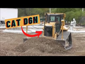 CAT D6N Dozer Grading Parking Lot