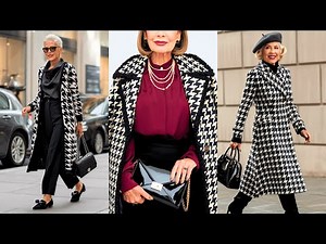 How to Wear Houndstooth Print with STYLE for Women Over 60 | Charm and Elegance in Fashionable Looks