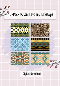 DIY Money Envelope / Pattern Envelope / Batik Pattern / Simple and Basic / Money / Hari Raya / Sampul Duit / Setulus Ikhlas - Etsy Canada