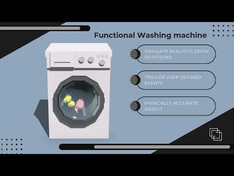 Stylized 3D Washing Machines for Games – Low Poly, Functional & Interactive