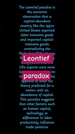 Leontief paradox
