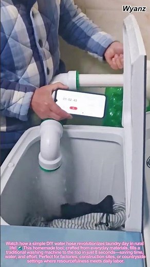 DIY Instant Water Hose for Washing Machine - Full in 8 Seconds!