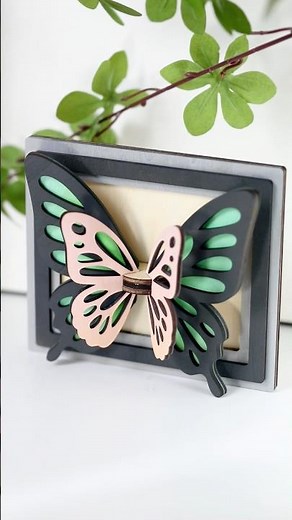 How to Laser Cut a Wooden 3D Butterfly Decor 🦋 with NEJE Laser Cutter