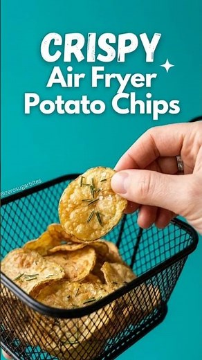 Homemade Potato Chips in Air Fryer, No Oil Needed #potatochips #airfryer #nooilcooking #homemade