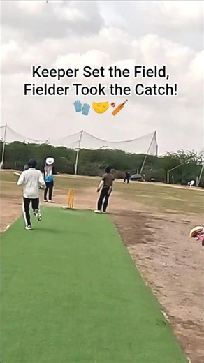Keeper Set the Field, Fielder Took the Catch! 🧤🤝🏏 #shorts #gopro #explore #cricket #viral #sk