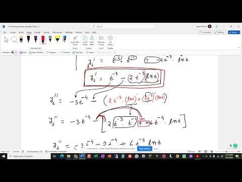 5 Checking Solutions of Differential Equations | Second Example