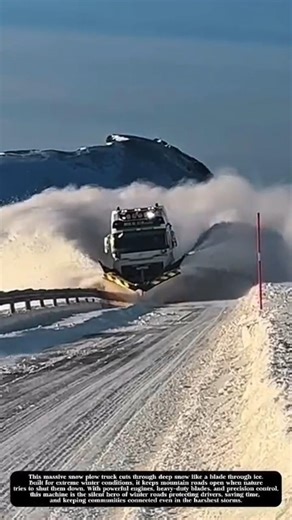 Snow Beast at Work: The Power of a Highway Snow Plow! #shorts
