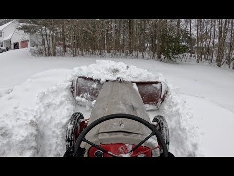 Old School Snow Plowing: 80 Year Old Ford vs Three Driveways ASMR Style