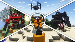 在MC中扮演机甲！对抗别的机甲？Pomkots Mechs模组介绍-老旅-老旅-哔哩哔哩视频