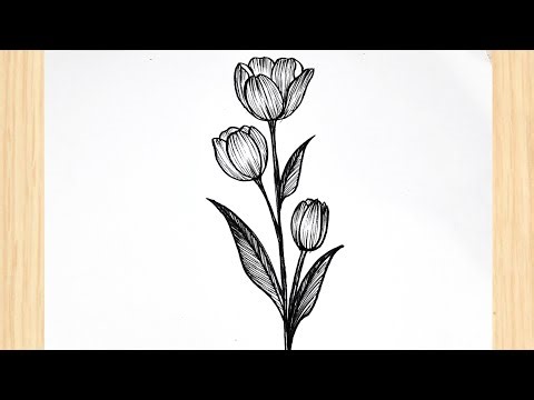 Easy Flower Drawing | How To Draw Beautiful Flowers Step-by-Step