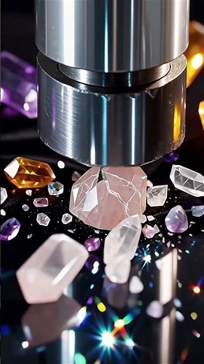 Hydraulic Press VS Crystal Gems 💎💥 Sparkling Destruction #Shorts