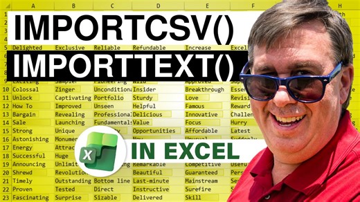 Excel adds IMPORTCSV and IMPORTTEXT: What you need to know