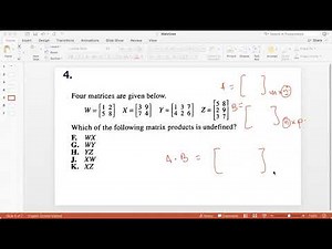 BASICS EXPLAINED: Matrices (ACT Math)