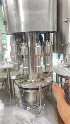 How to install& Testing the capping station of rotary high speed filling capping machine #Reliance