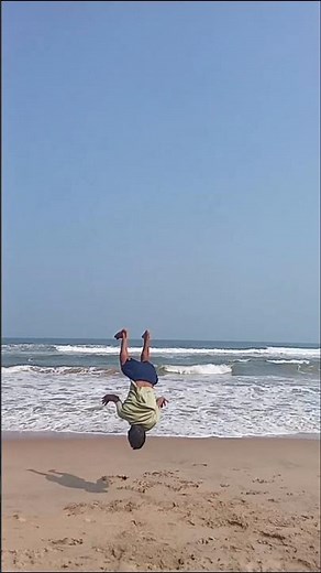 ​Beach Flip Madness! 🏖️🤸‍♂️ #shorts #acrobatics