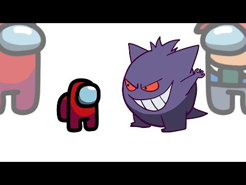 Mini Crewmate Kills 6 Pokemon Characters | Among Us