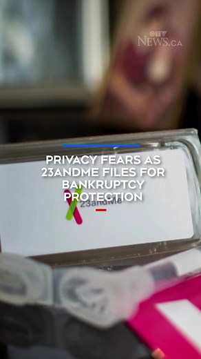 23andMe has filed for bankruptcy protection in the U.S., sparking fears over the possible sale of millions of users' DNA data. Andrew Johnson reports. #23andme #dna #bankruptcy #privacy #news