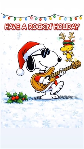 Funny Snoopy Daily on Instagram: "Have a rockin’ holiday 🎄🎸 - Follow me if you love Snoopy - #snoopy #snoopylover #snoopygrams #christmas #rockin"