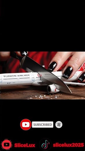 Turkish Airlines ASMR ✈️ Hyper Realistic 8K Tapping & Satisfying Slice 🔪