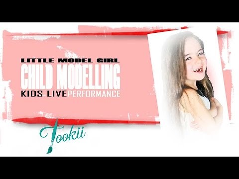 Little model girl child modelling kids live performance