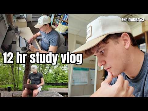 Realistic study vlog: SUPER PRODUCTIVE 12 hours, 6am, 50/10 pomodoro, deep concentration | PhD #03