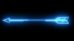 Download animated arrow logo with glowing neon lines for free