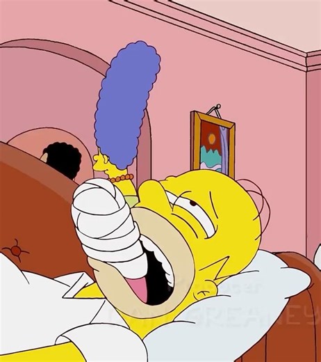 Homer Simpson injured his tongue 😖👅