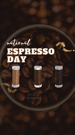 ☕️ It's National Espresso Day! How do YOU take your coffee? A: Light & Frothy B: Touch of Creaminess C: Dark as Night  Shop Poly Sparkle Thread Here: https://sulky.com/thread/metallic/#/filter:brand:Poly$2520Sparkle$25E2$2584$25A2 #sewbetterwithsulky | Sulky of America | Facebook