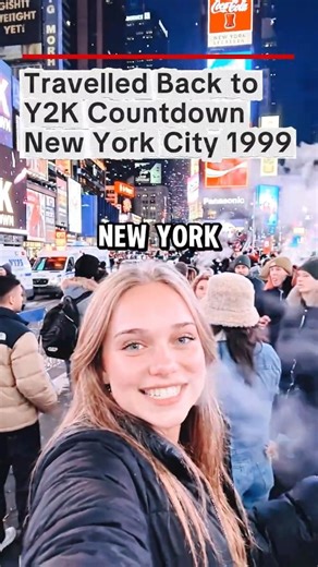 I time-traveled to the Y2K Countdown in New York City in 1999 🔥 #history #usa