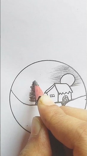 "Relaxing Pencil Drawing | Easy Scenery Drawing Tutorial | Simple Art for Beginners"