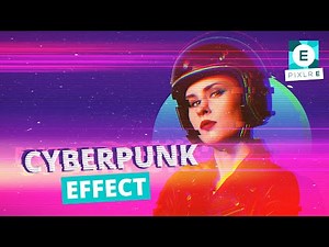 Cyberpunk Glitch Effect in Pixlr E