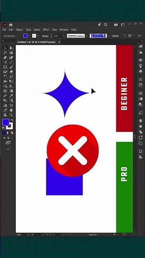 The FASTEST Way to Create a 4-Sided Star in Adobe Illustrator