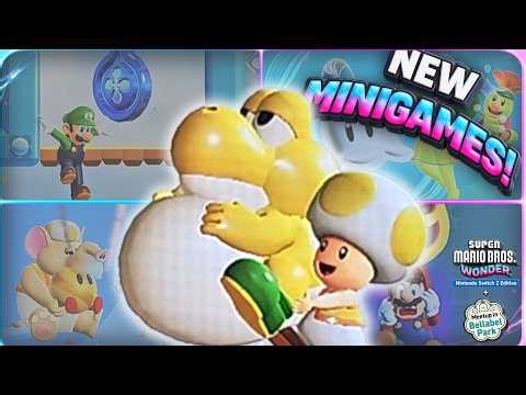 NEW FOOTAGE- Super Mario Bros. Wonder Nintendo Switch 2 Edition: NEW Multiplayer Minigames (4K 60)