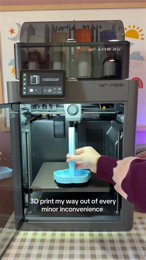 3D printing useful and whimsical solutions in every room of the house ✨ putting my @BAMBULAB Official P2S Combo to work! comment 3D and I’ll send you a link to my printer #3dprint #ad #bambulab #printyourspace #makerworld