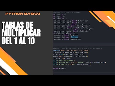 Ejercicios básicos de Python: mostrando las tablas de multiplicar del 1 al 10