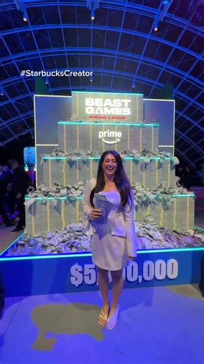 Brittany Hertz on Instagram: "Had so much fun at @beastgames Season 2 premiere last night! Watch now on @primevideo ! Trust me, you won’t want to miss it! @starbucks #StarbucksCreator"