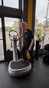 Six years ago, Bill Gray suffered a stroke that affected the entire left side of his body. His personal trainer, Deb, suggested using Power Plate to help contract his muscles since he couldn't do it on his own. Standing, sitting, or exercising on the Power Plate sends vibrations through your body, causing rapid muscle contractions and relaxations multiple times per second. This process can help enhance muscle strength, flexibility, and overall fitness, particularly helpful for users like Bill wi