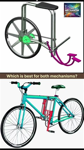 Top 2 Bicycle Mechanisms Explained: CAD Animation & Working Principle #mechanicalengineering #robot