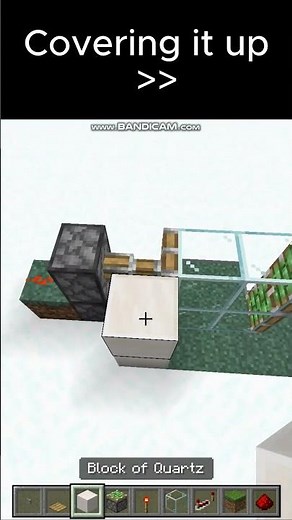 How to make a 2x2 piston door in minecraft bedrock #minecraft #redstone #pistondoor