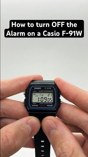 How to turn OFF the Alarm on a Casio F-91W #casiof91w