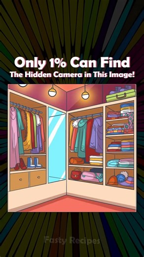Find the hidden camera in this picture! 📸 Could the camera be hiding on the shelf? Behind a shoe? Or maybe inside a bag? Every detail might be a clue — this one’s trickier than it looks! Can you spot the hidden camera before time runs out? | Fasty Recipes
