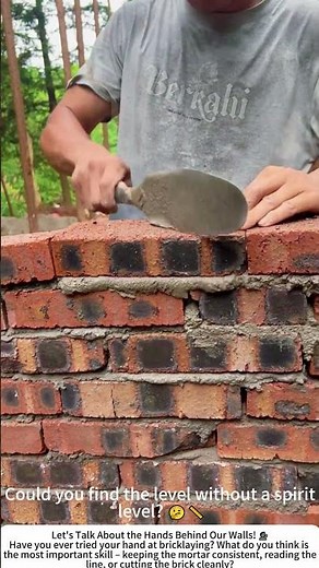 Bricklaying with Cement and Hand Tools – The Quiet Craft of Building 🧱🔨