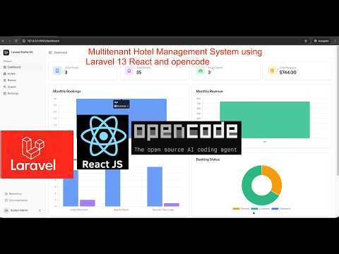 Multitenant Hotel Management System using Laravel 13 React and opencode