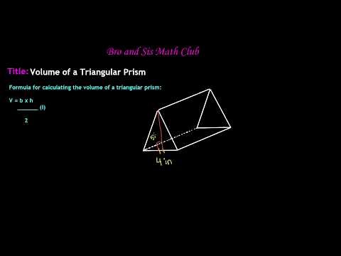 6th Grade Math Calculating Volume of Triangular Prism