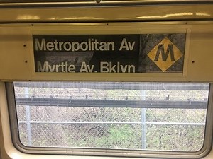 On board a Myrtle-Wykoff Ave. bound R42 M train from Metropolitan Ave.-Myrtle-Wyckoff Ave.