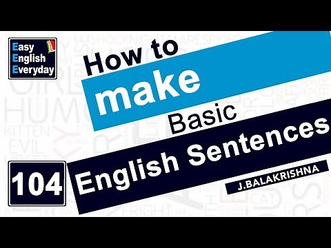 How to make basic English sentences| how to learn sentences in English| Easy English Everyday