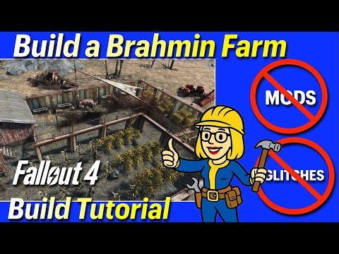 Build a Brahmin Corral and Farm - No Mods or Glitch Fallout 4 Tutorial
